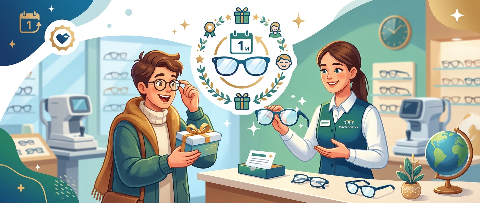 Бесплатные линзы для очков постоянным клиентам